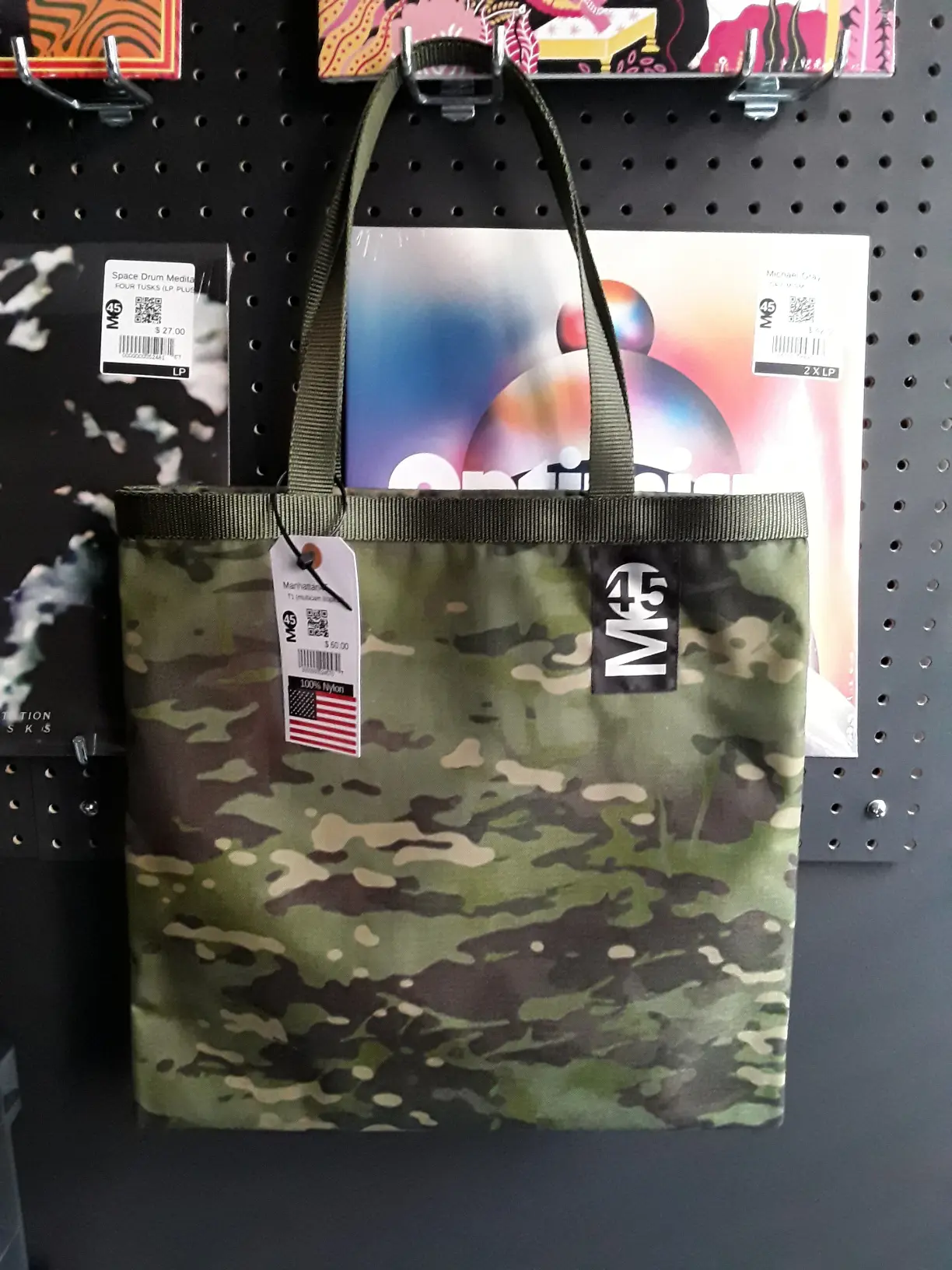 Picture of black multicam tote