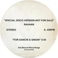 Record cover of FOR DANCIN & SINGIN / THE GALA by Rahaan