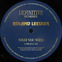 Record cover of WHAT YOU NEED  by Roland Leesker