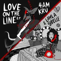 Record cover of LOVE ON THE LINE  by 4am Kru & Layla Sibelle